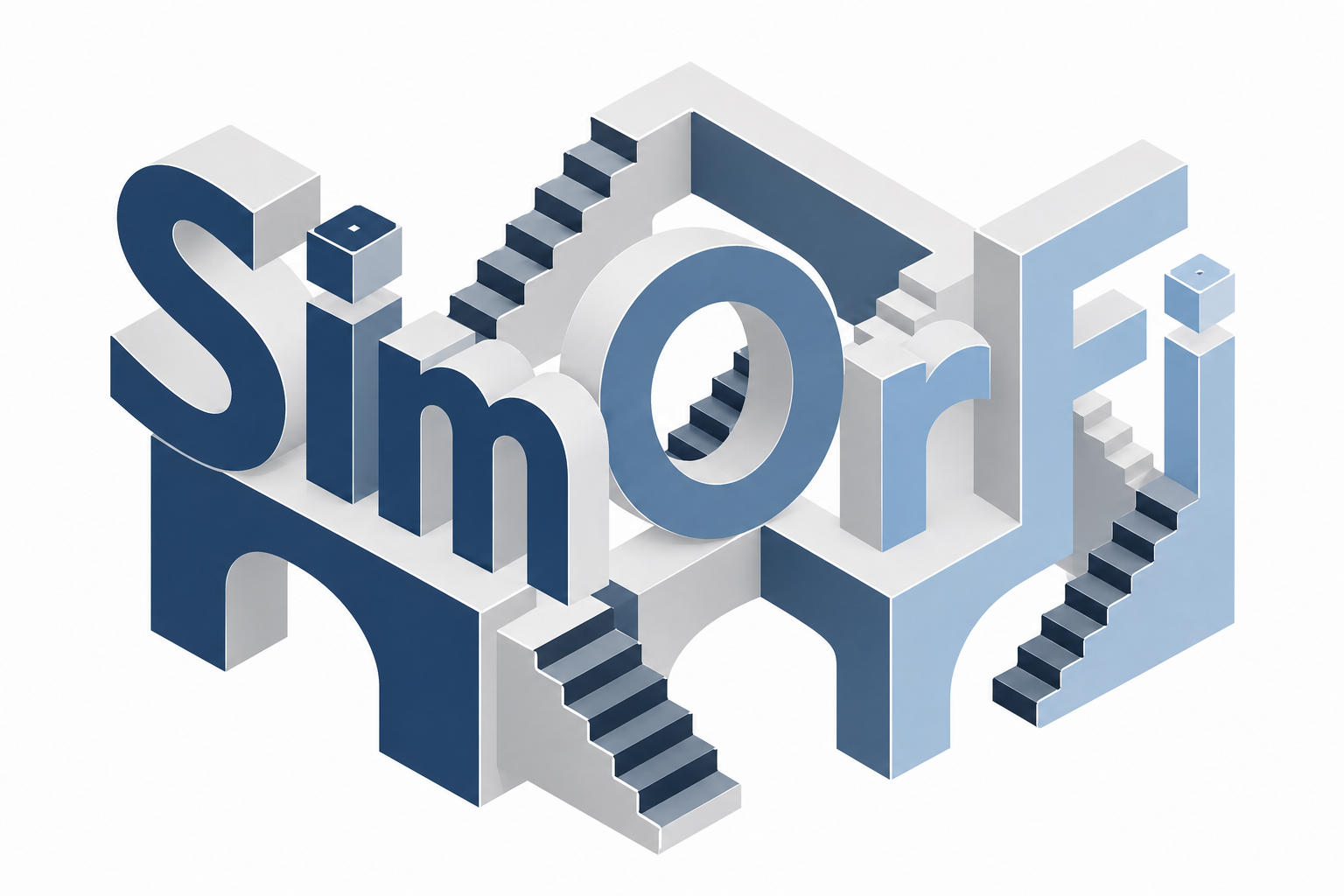 SimOrFi – dreidimensionales Markenlogo